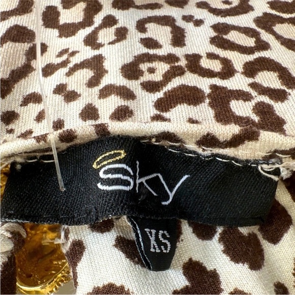 Sky brand dress Rhinestone Beaded Leopard Print Maxi Dress XS NWT - Picture 5 of 16